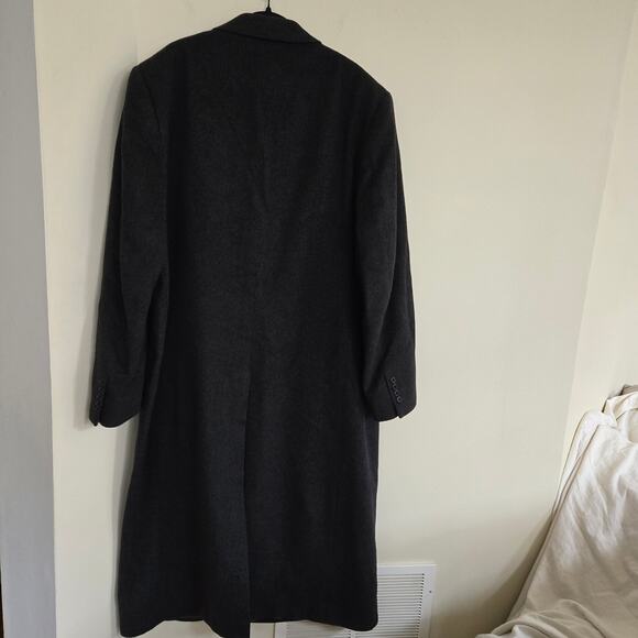 Peter Richard Loro Piana Coat Size 42L Super Fine Lambswool Gray Overcoat - Picture 2 of 16